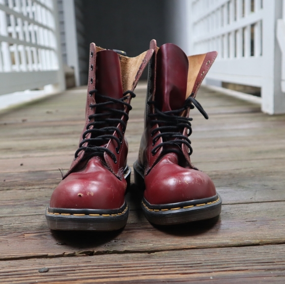 Dr. Martens Shoes - Red 1490 Doc Marten Boots